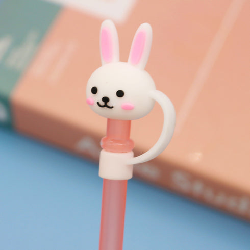 Cute Cartoon Silicone Straw Cap Dust PlugTumbler Straw Toppers for Tumblers, Dust-Proof Drinking Straw Caps for Reusable Straws Tips